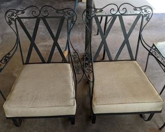Russell Woodard: Mid-Century Wrought Iron Oak Leaf Chairs