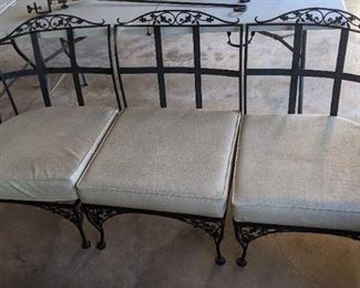 Russell Woodard: Mid-Century Wrought Iron Oak Leaf Sectional Sofa 3 PC 