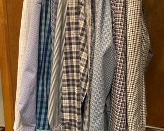 Lot 61 Nine Men's Pattern Shirts by Ralph Lauren, Lacoste and Frank Stella