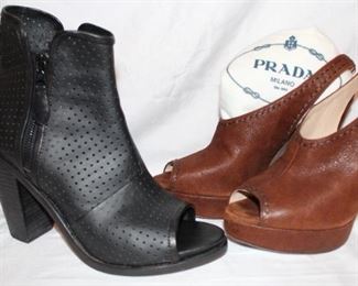 Lot 70 Pair of Designer Shoes by Rag & Bone (size 38) and Prada (Size 38.5)