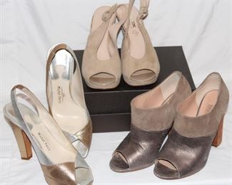 Lot 48 Three Pairs of Designer Shoes by Michel Perry, Geox and Belle Sigerson