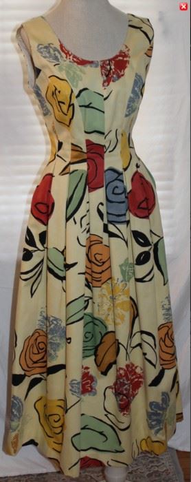 Lot 79 Makola Vintage Print Fit N Flair Dress, Size S