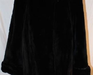 Lot 67 Black Sheared Mink Coat with Shawl Collar