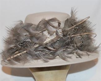Lot 90 Graham Smith Felt Hat with Natural Feather Trim, Made in London