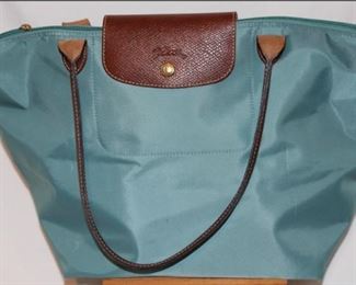 Lot 93 Longchamp Turquoise Medium Tote Bag