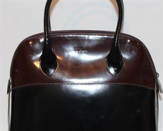 Lot 98 Furla Black and Brown Bi-Color Bag with Double Top Handle