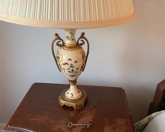Ceramic and brass lamp 28” tall