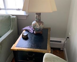 Single drawer side table , one of a pair, 25.5” L