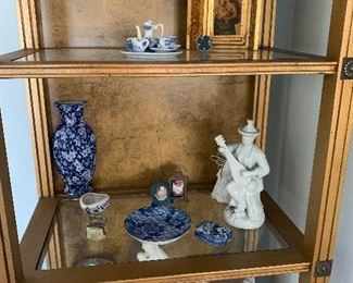 Multi shelf glass shelved piece, there is a pair 