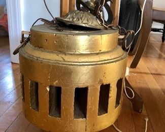 Gold filagree chandelier 