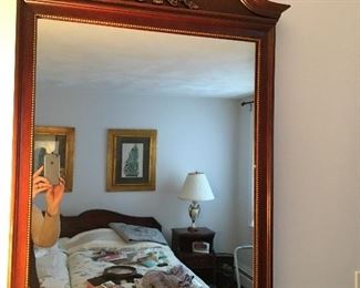 Mahogany mirror, 44”
