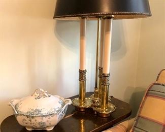 Brass 3 bulb lamp. 2 available 