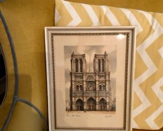 Notre Dame etching by Barday 