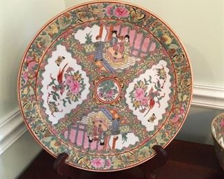 Chinese rose medallion platter, 16.5” diameter