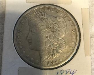1884 Morgan Silver Dollar -O-