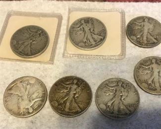 Walking Liberty Silver Half Dollars