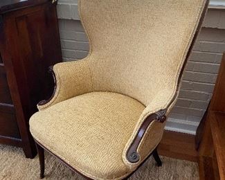 Heart-shaped back arm chair.  SO comfortable and sturdy.