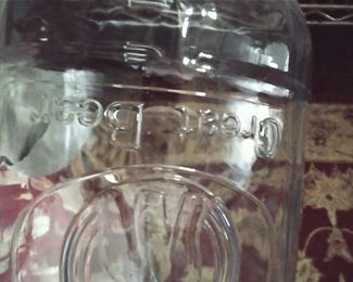 2 Antique Great Bear 5 Gallon Glass Water Jug. $50 Each
