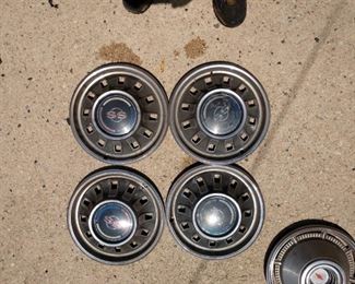 15" Set of 4 1967 Impala SS hubcaps.  $50