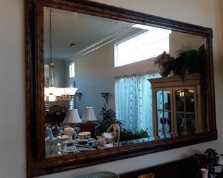 Framed large mirror