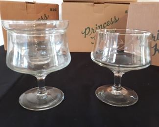 Princess House shrimp glasses