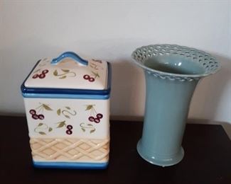 Canister and vase