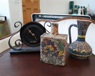 Clock and vase decor