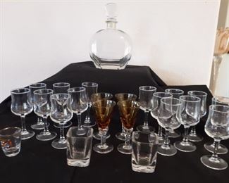 Decanter and shot glasses