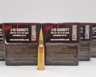 708	

100 Rounds Of .416 Barrett - 395 GR 10.5 x 83mm
100 Rounds Of .416 Barrett - 395 GR 10.5 x 83mm
