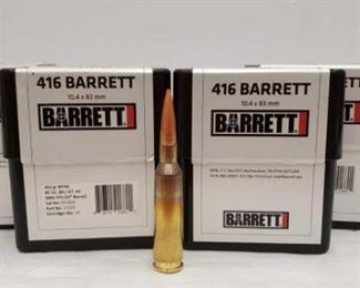 724: 100 Rounds Of .416 Barrett - 452 GR 10.4 x 83mm
100 Rounds Of .416 Barrett - 452 GR 10.4 x 83mm