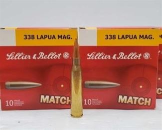 #828 • 100 Rounds Of Lellier & Ballot 338 LAPUA MAG.- 300 grain