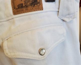 Angels Flight white denim pants - excellent condition