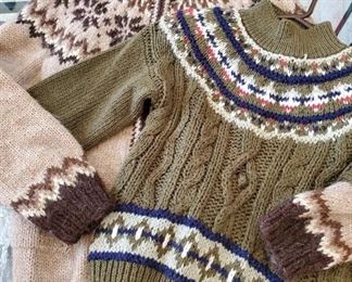 Vintage Shetland wool sweaters