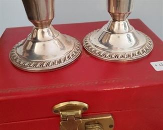 Sterling candle holders