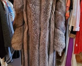 Stunning, perfect full length fox coat