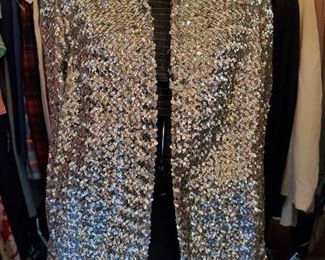 Fully sequined silver jacket