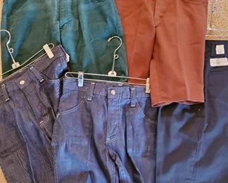 Misc selection of 1970s corduroy and denim shorts