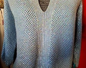 1960s beaded, sequined top