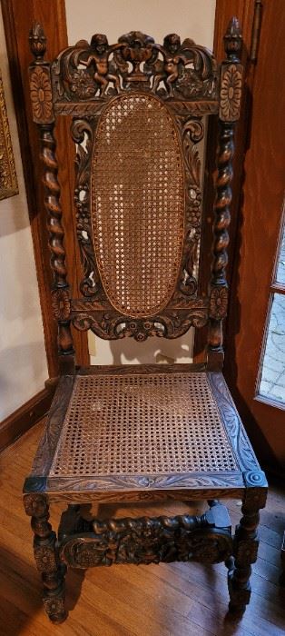 Carved Renaissance Revival chair