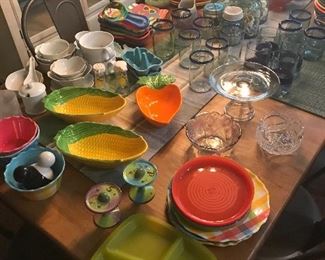 If you need anything for your kitchen, we have it!! Lots of small appliances, casual to formal glassware, lots of fun party pieces, bar ware, dishes, Christmas China, coffee mugs, a collection of Starbucks mugs, lots of nice water bottles, silverware, knifes, kitchen tools, gadgets and more!! Nice kitchen section!! New and old Fiesta ware.