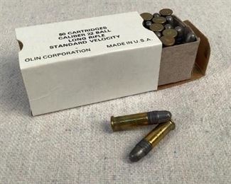 Mfg - (50)Olin Corporation
Model - 22 LR ammunition
Located in Chattanooga, TN
Condition - 1 - New
This is a 50 count box of Olin Corporation (Winchester headstamp) white box 22 LR ammunition. This ammo was often used for training purposes in the military, and also some ROTC programs. 22 LR standard velocity ammo.