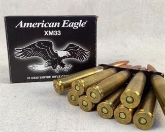 Mfg - (10) American Eagle
Model - XM33
Caliber - 50 BMG 660 Grain FMJ
Located in Chattanooga, TN
Condition - 1 - New
This is a lot of (10) American Eagle 50 BMG rounds with 660 grain full metal jacket bullet. These rounds are great for precision practice and an great option for target shooting.