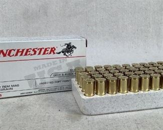Mfg - (50) Winchester
Model - Jacketed Soft Point
Caliber - 44 Remington Magnum
Located in Chattanooga, TN
Condition - 1 - New
This is a 50 round box of Winchester 44 Rem Mag in Jacketed Soft Point. USA brand ammunition is the ideal choice for training and features high quality and reliability at a low price. This specific box was manufactured with hunters in mind, designed for deer and black bear. You'll find this box sold out EVERYWHERE online, get it while you can!