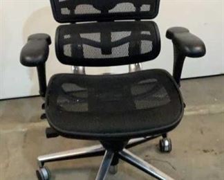 Located in: Chattanooga, TN
MFG ErgoHuman
Rolling Office Chair
Size (WDH) 26 1/2"W X 23"D X 38 1/2"H
Adjustable
Seat Height - 18-21"
*Sold As Is Where Is*

SKU: R-1-A