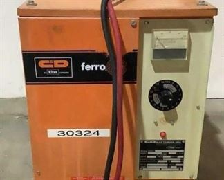 Located in: Chattanooga, TN
MFG Ferro
Model FR6C/E105R
Ser# PIU794001
Forklift Charger
Size (WDH) 18 1/4"W x 22"D x 24 1/4"H
DC Output: 12V,105A
AC Output: 208/240/480V, 10.5/9/4.5A, 60Hz Single Phase
**Sold As Is Where Is**

SKU: J-5-A
Unable To Test