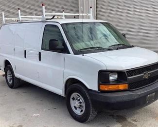 VIN 1GCZGTCG4F1175691
Year: 2015 Make: Chevrolet Model: Express 3500 Trim Level: Cargo Van 2WD
Engine Type: 6.0L V8
Transmission: Automatic
Miles: 45,481
Color: White
Buyer Premium 10%
Located in: Chattanooga, TN
Operational Status: Runs and Drives
Power Locks
Power Windows
Power Mirrors
Manual Seats
Vinyl Interior
**Sold as is Where is**

1-4