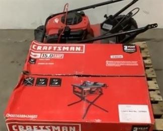 Located in: Chattanooga, TN
Condition "Return"
MFG Craftsman
Table Saw And Lawnmower
*NOTICE* before placing your bids, these items are one of the following: Returned Item, Discontinued and/or Damaged Product. It is possible that items could be missing parts/pieces. Compass Auctions & Real Estate LLC is not responsible for any damaged or missing items so please inspect before bidding. Thank you, Team Compass.
**Sold as is Where is**
Unable To Test