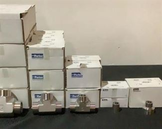 Located in: Chattanooga, TN
MFG Parker
Boxes of Stainless Steel Pipe Fittings
**Some Boxes Are Open And Are Not Full Quantities**
Lot Includes:
(12) Boxes Of 24 JW-SS
(12) Boxes Of 20 JW-SS
(4) Boxes Of 16 JW-SS
(2) Boxes 12 HW-SS
(1) Box Of 20-12 HW-SS
(1) Box Of 16-12 HW-SS
**Sold as is Where is**

SKU: R-4-C