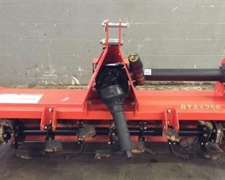 Located in: Tullahoma, TN
MFG Land Pride
Model RTA1258
Rotary Tiller
Recommended Tractor HP: 15-40 Hp
Weight: 448 lbs
Width From End Plates: 58in
Overall Width: 63in
3-Point Hitch Type: Category 1, Adjustable Lower Hitch Clevis w/ Plated Pins Fits Land Pride Quick Hitch
Sideshift Capabilities: Up to 7in (Must be centered if using quick hitch)
Sideshift Centered: 29in
Sideshift Right: 22-36in
Sideshift Left: 36-22in
Number of Flanges: 7
Number of Tines per Flanges: 4
Tine Construction: Alloy Heat Treated “C” Shaped Blades
Rotor Rotation: Forward Rotation
Rotor Swing Diameter: 15in
Rotor Shaft Speed: 211 rpm @ 540 rpm power take-off
Rotor Bearing Mounts: Machined Cast Iron
Skid Shoes: Adjustable
Storage Stands: Adjustable
Rear Tailgate: Adjustable Rear Tailgate
**Sold as is Where is**

CCR14617
Runs and Operates