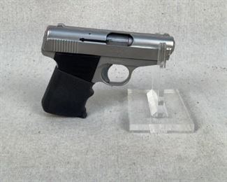 Serial - 593212
Mfg - Bryco Arms/Jennings
Model - Bryco 38 Pistol
Caliber - 380 Auto
Barrel - 2 3/4"
Capacity - 6+1
Type - Pistol
Located in Chattanooga, TN
Condition - 3 - Light Wear
This Jennings Firearms Bryco 38 was manufactured by Bryco arms out of Irvine, CA. These pistols are extremely popular as they were originally introduced as a budget option for those in need of a quality carry pistol. This particular example comes with a stainless finish, plastic grip, and a Hogue slide on grip over it.

(LEO SEARCH & SEIZURE)